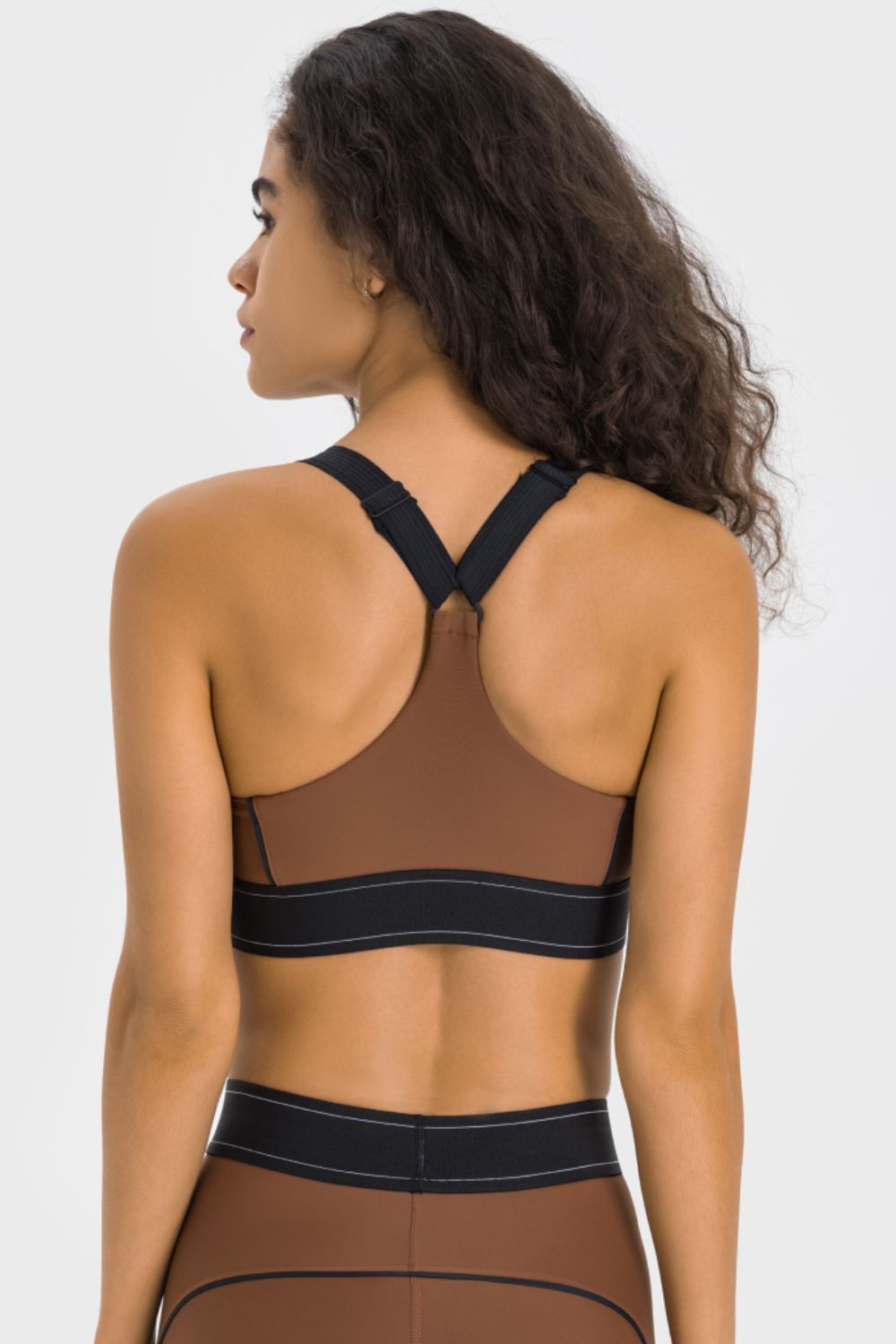 Dark Slate Gray Contrast Sports Bra activewear