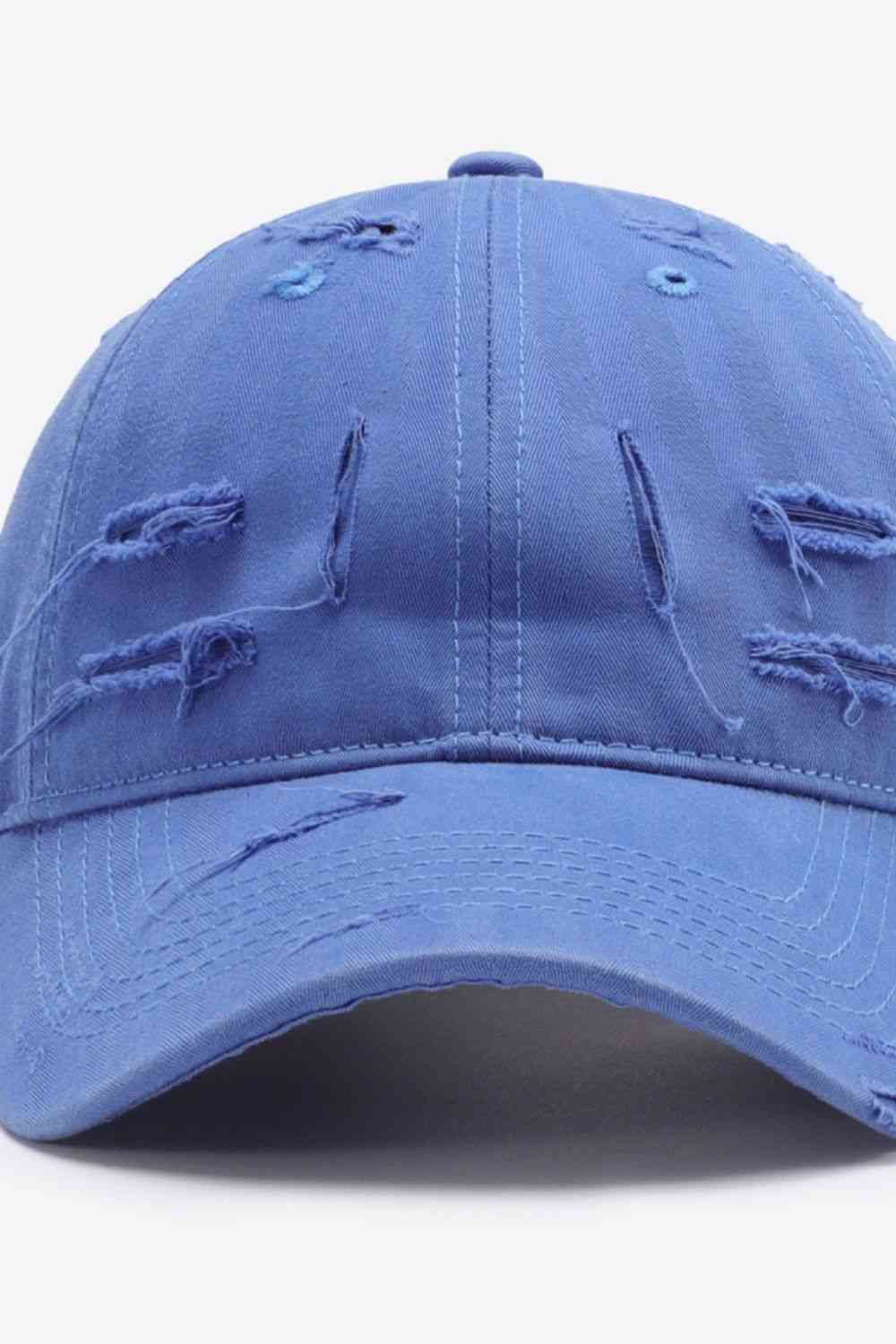 Steel Blue Distressed Adjustable Baseball Cap Gifts