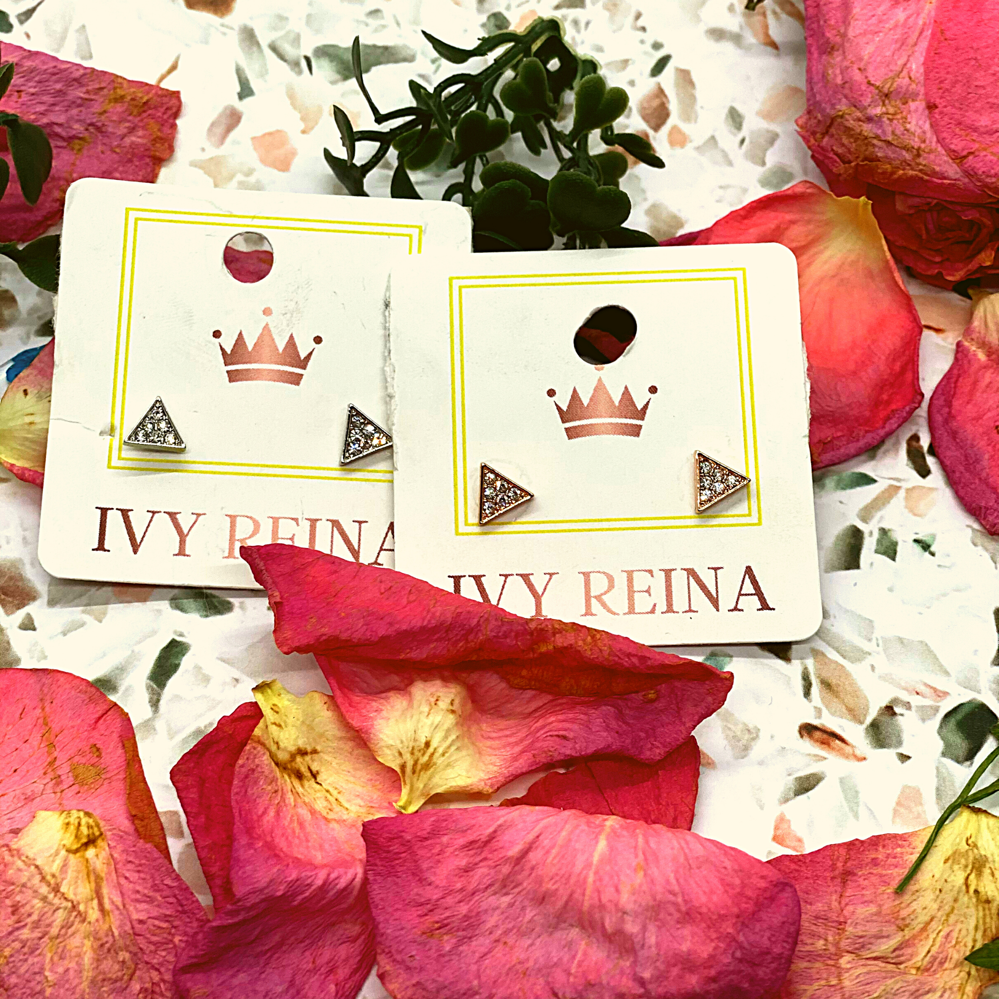 Beige Jeweled Rectangle Earrings Accessories