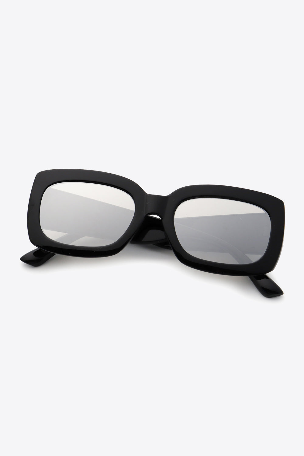 White Smoke Polycarbonate Frame Rectangle Sunglasses Sunglasses
