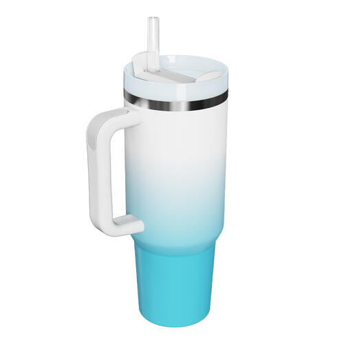 Medium Turquoise Gradient Stainless Steel Tumbler Cups