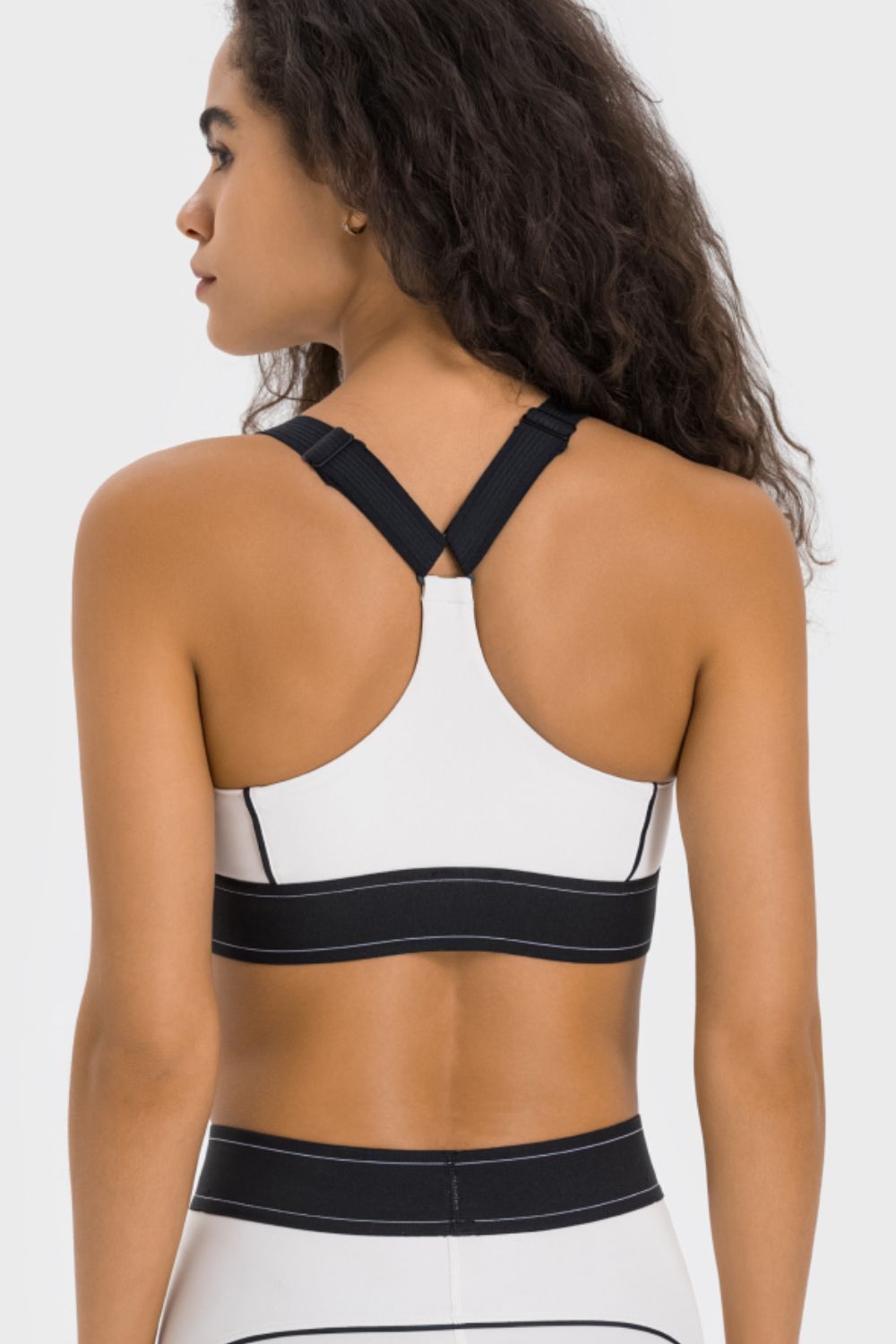 Lavender Contrast Sports Bra activewear