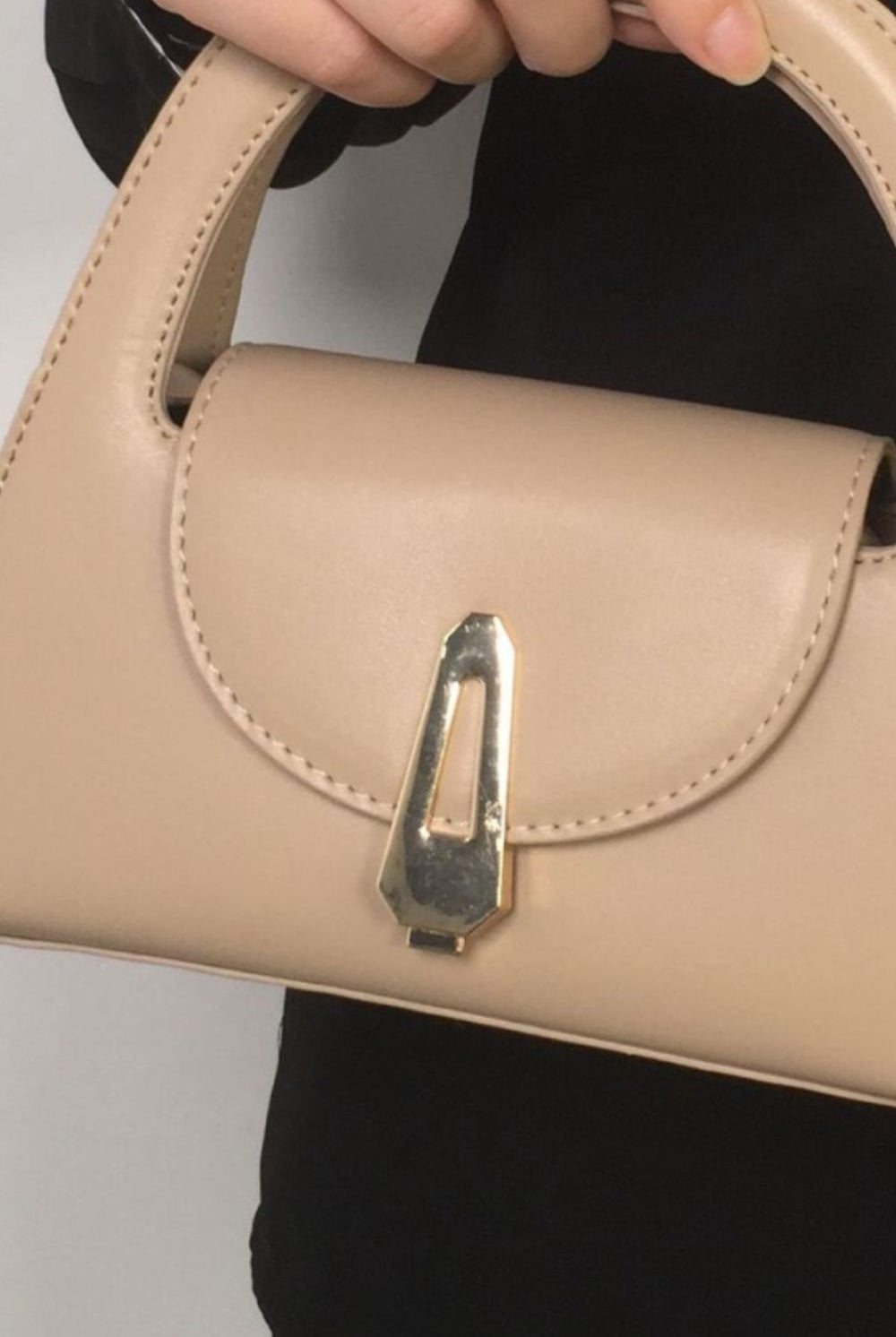 Rosy Brown PU Leather Handbag Handbags