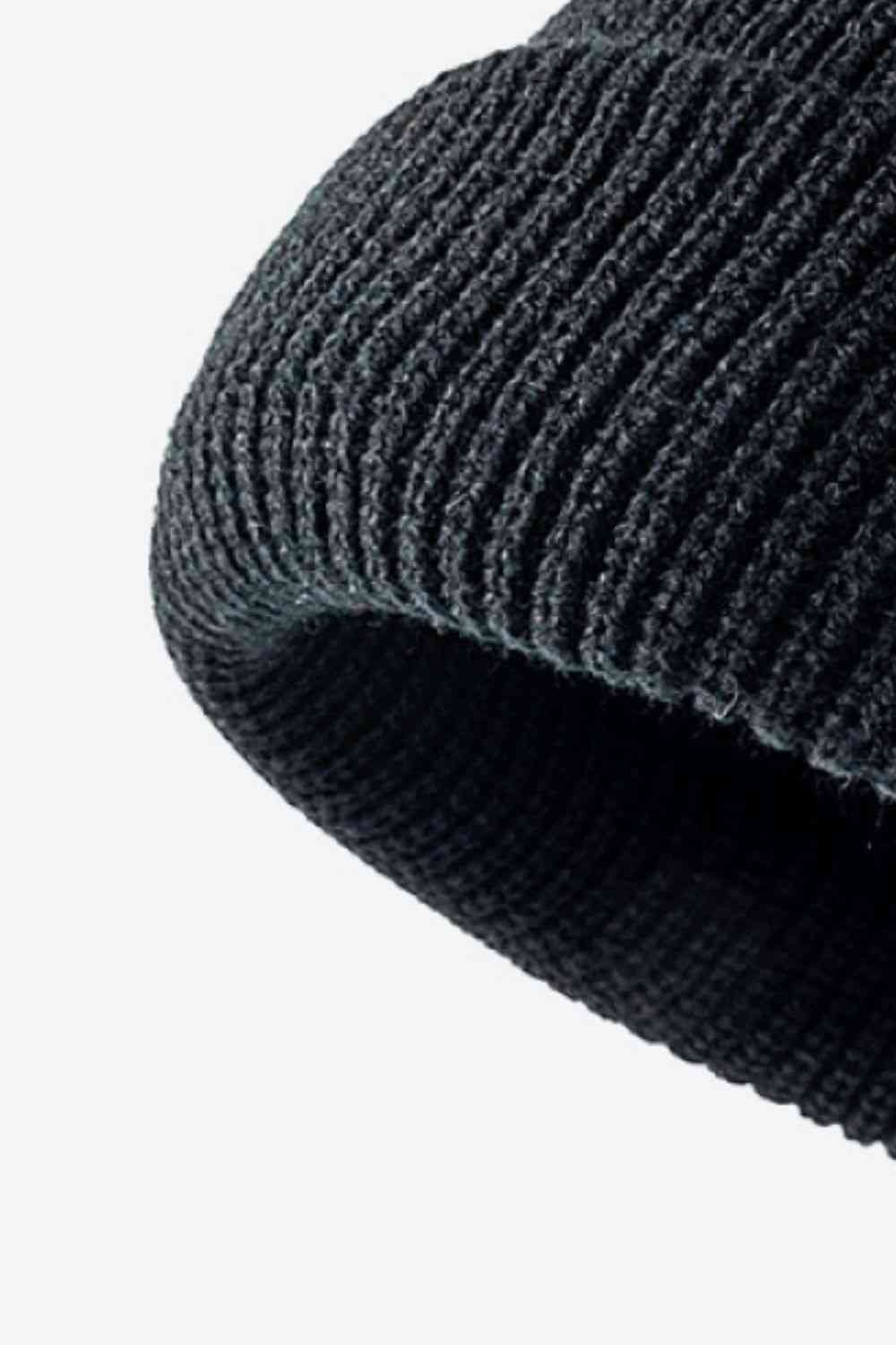 Dark Slate Gray Calling For Winter Rib-Knit Beanie Winter Accessories
