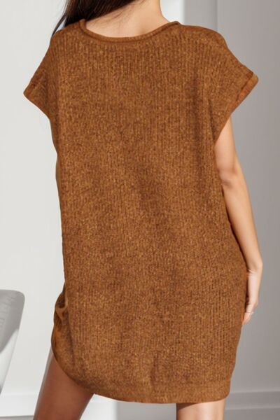 Sienna Notched Cap Sleeve Mini Sweater Dress Capsule