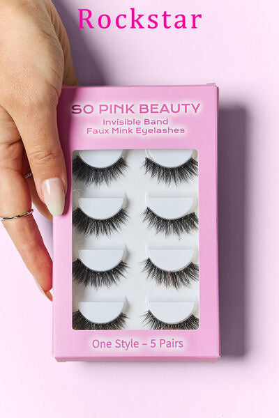 Thistle SO PINK BEAUTY Faux Mink Eyelashes 5 Pairs Valentine's Day