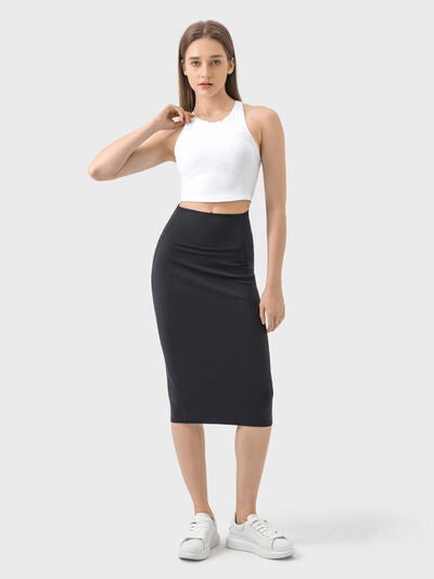 Lavender Slit Wrap Active Skirt activewear