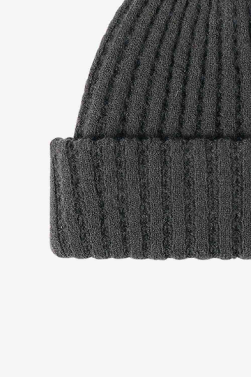 Dark Slate Gray Wide Rib Beanie Winter Accessories