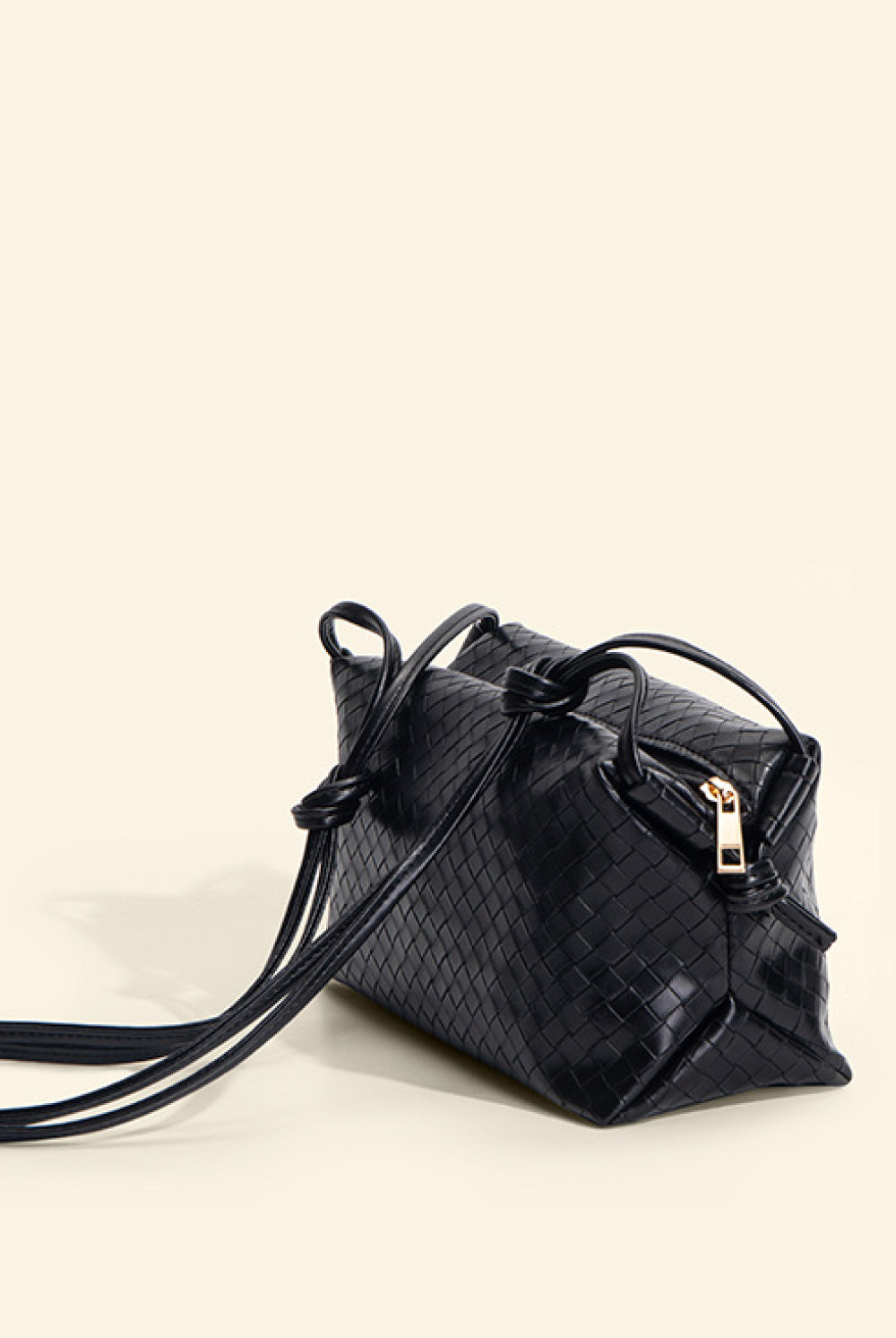 Dark Slate Gray PU Leather Knot Detail Shoulder Bag Handbags