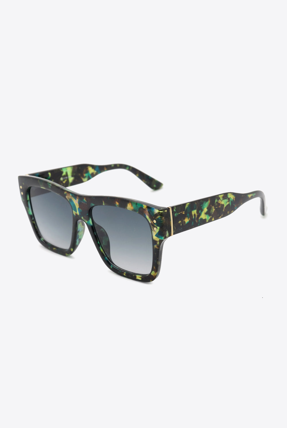 White Smoke Another Day Like This UV400 Patterned Polycarbonate Square Sunglasses Sunglasses