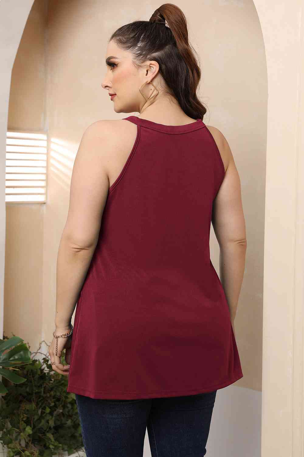 Tan Plus Size Halter Neck Cutout Sleeveless Dress Plus Size Clothes
