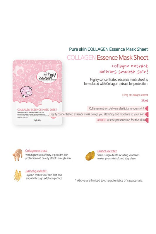 Misty Rose Esfolio Essence Mask Sheet Compressed Skin Care Mask Sheets