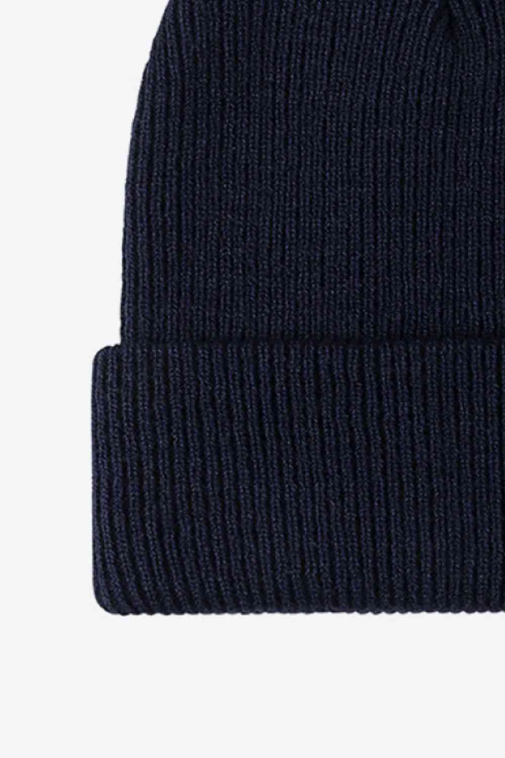 Black Warm Winter Knit Beanie Winter Accessories