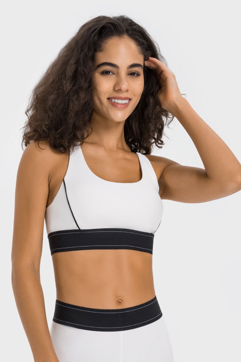 Dark Slate Gray Contrast Sports Bra activewear