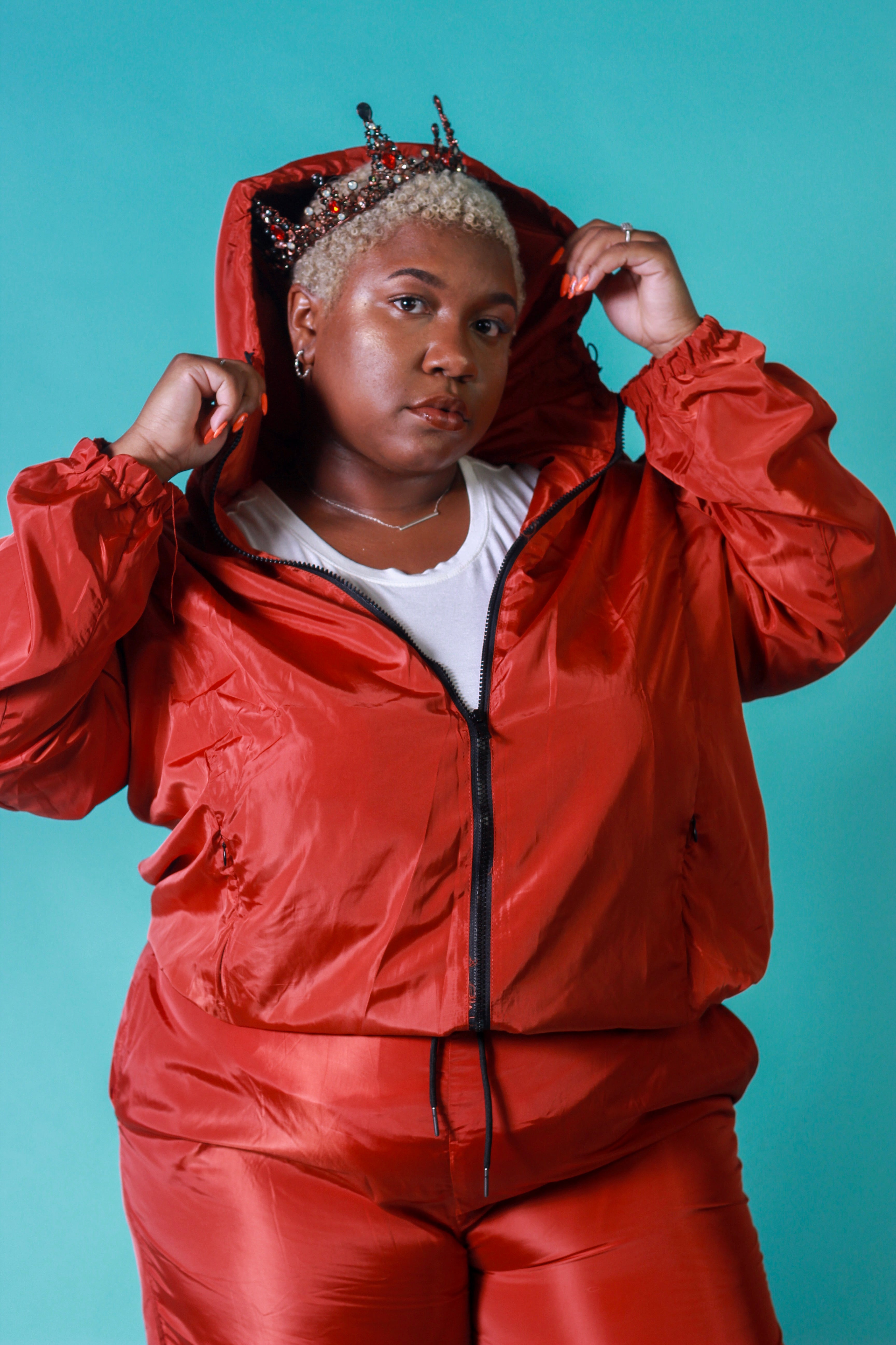 Cadet Blue Tiera Windbreaker Jacket Jacket