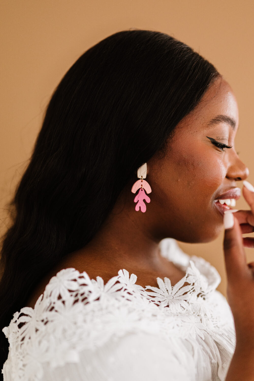 Black Brunch and Go Acrylic Drop Earrings Earrings