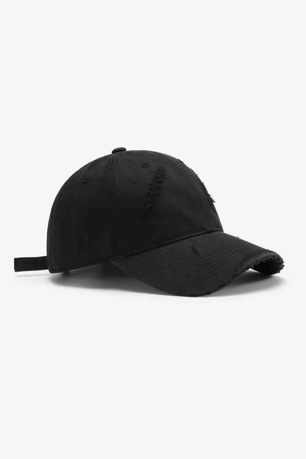 Dark Slate Gray Basic Distressed Adjustable Baseball Cap Hats
