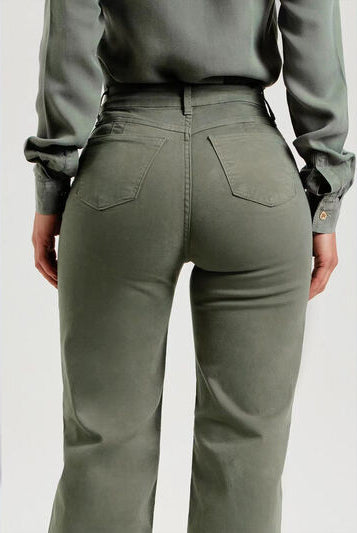 Dim Gray Buttoned Raw Hem Jeans with Pockets Denim
