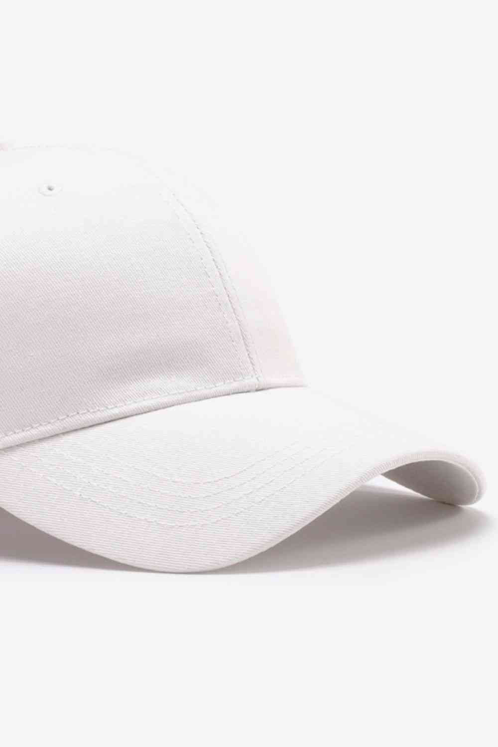White Smoke Plain Adjustable Cotton Baseball Cap Gifts