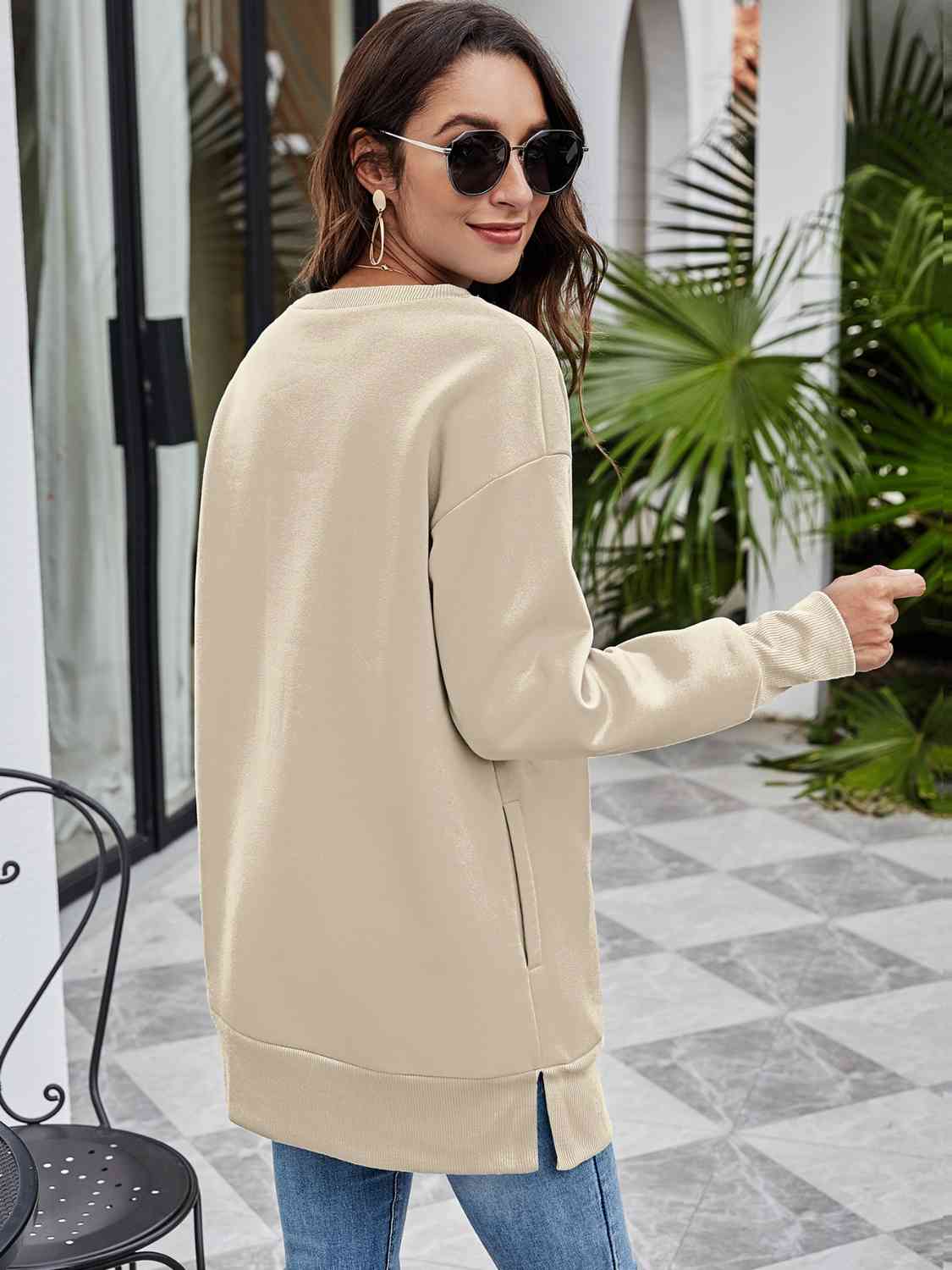 Dark Gray BELIEVE Graphic Tunic Sweatshirt Gifts