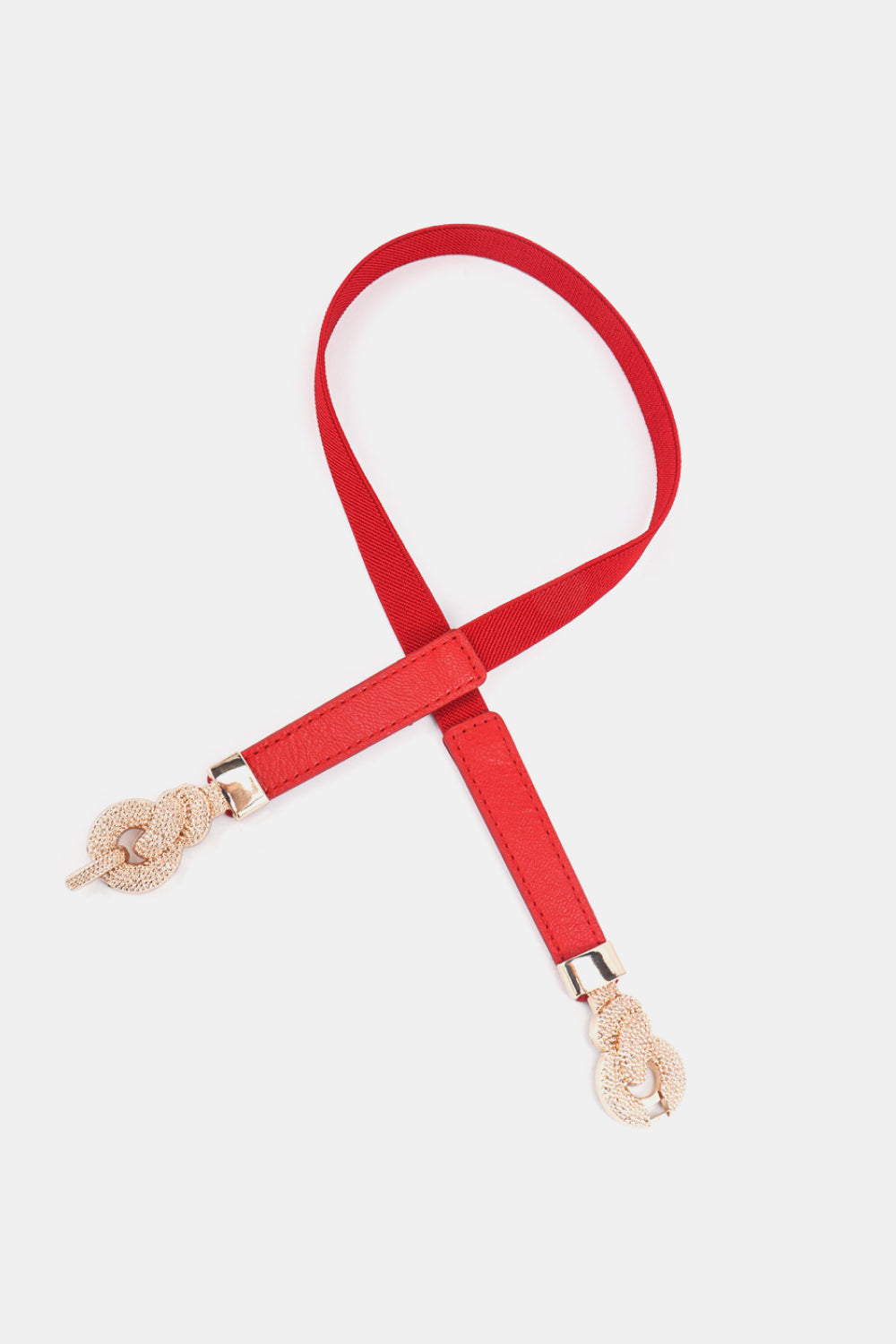 White Smoke Zinc Alloy Buckle PU Leather Belt Clothing