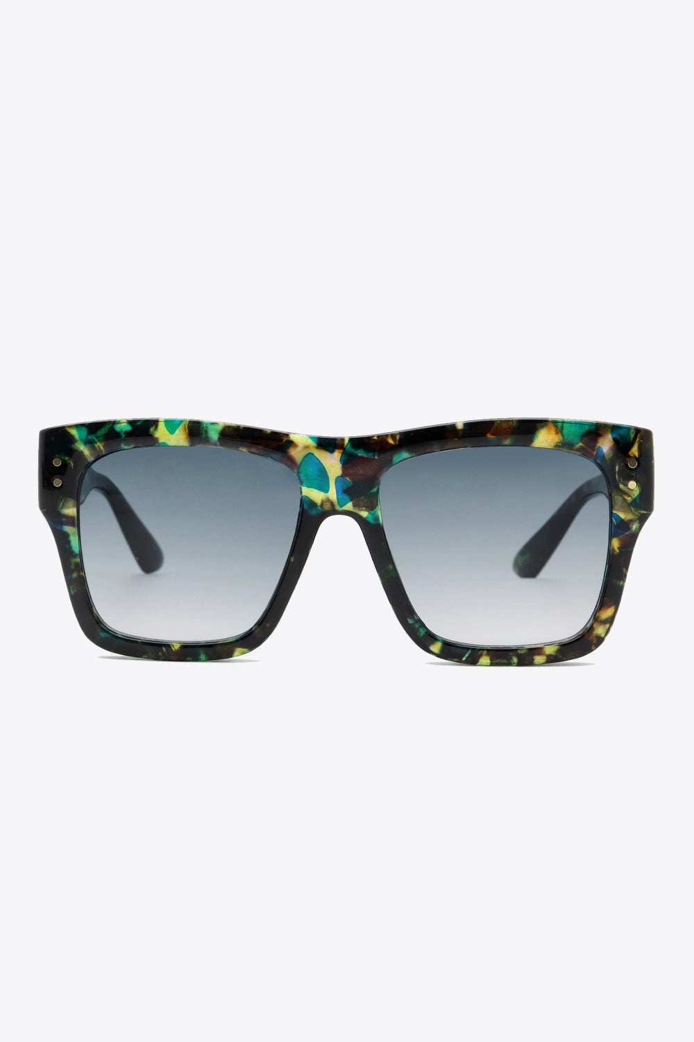 White Smoke Another Day Like This UV400 Patterned Polycarbonate Square Sunglasses Sunglasses