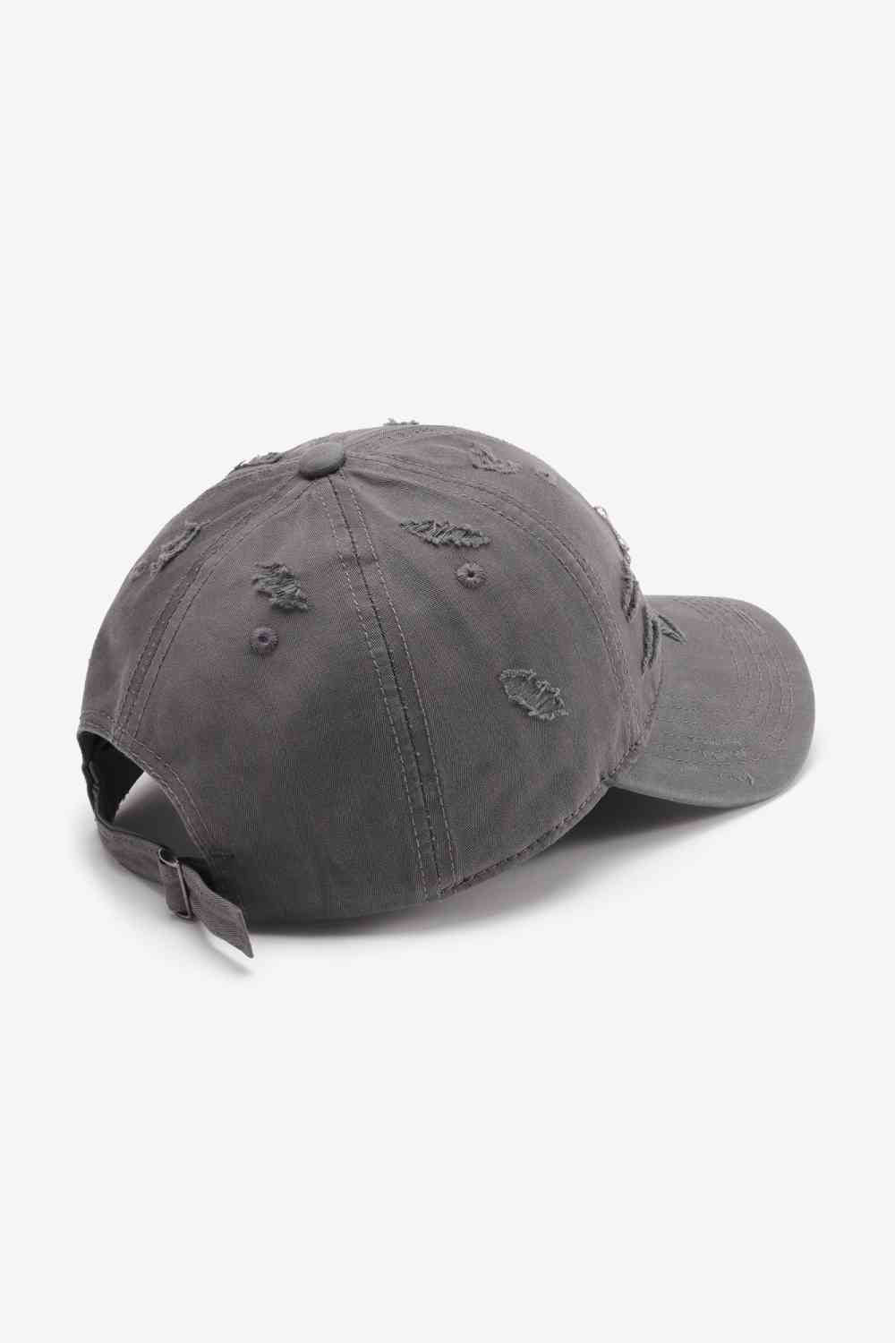 Dark Slate Gray Distressed Adjustable Baseball Cap Gifts