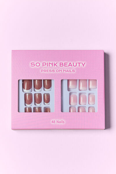 Misty Rose SO PINK BEAUTY Press On Nails 2 Packs Valentine's Day