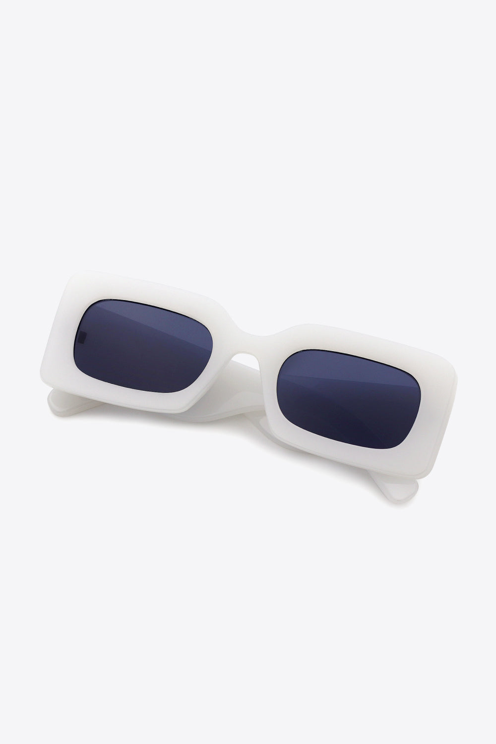 White Smoke First Of All Polycarbonate Frame Rectangle Sunglasses Sunglasses