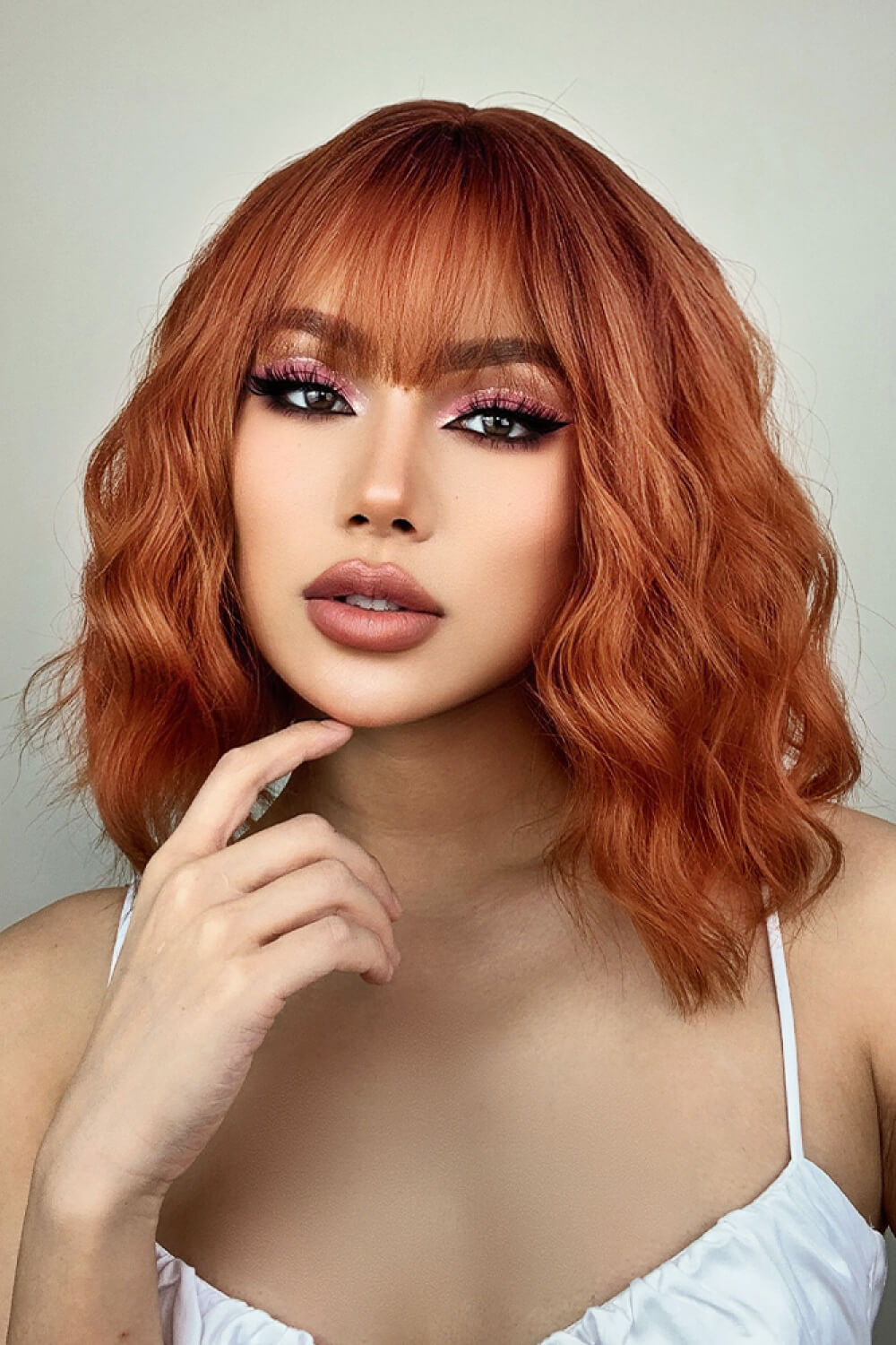 Tan A Thousand Feelings Bob Wave Synthetic Wigs 12'' Hair