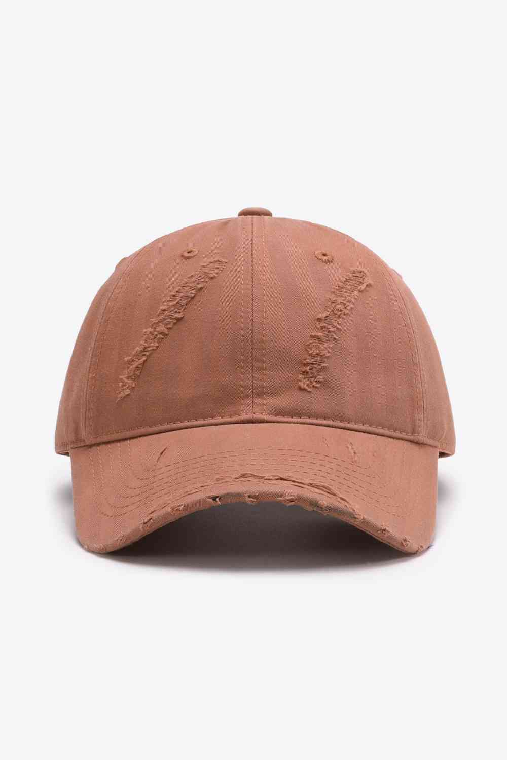 White Smoke Basic Distressed Adjustable Baseball Cap Hats