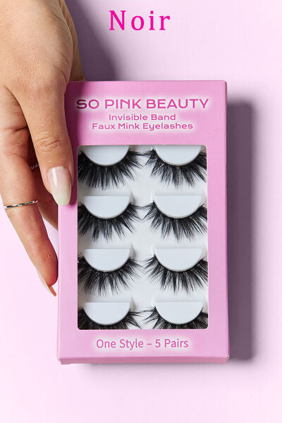 Thistle SO PINK BEAUTY Faux Mink Eyelashes 5 Pairs Valentine's Day