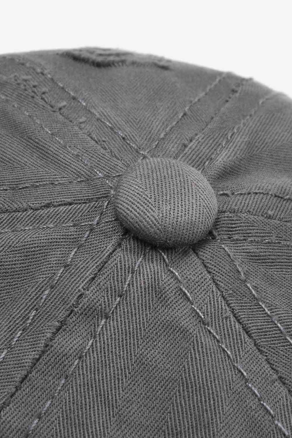 Dim Gray Distressed Adjustable Baseball Cap Gifts