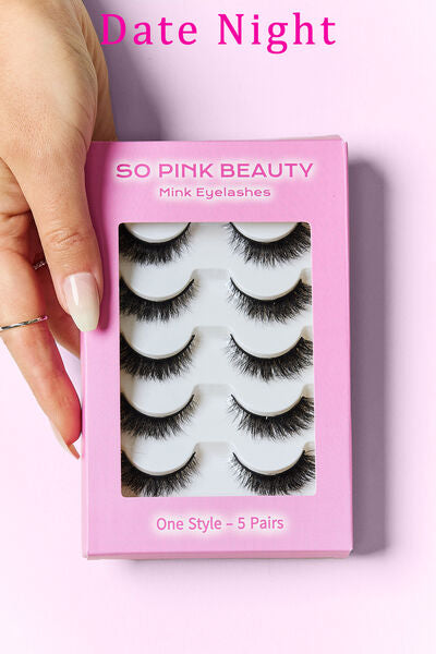 Misty Rose SO PINK BEAUTY Mink Eyelashes 5 Pairs Valentine's Day