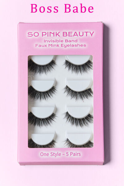 Misty Rose SO PINK BEAUTY Faux Mink Eyelashes 5 Pairs Valentine's Day