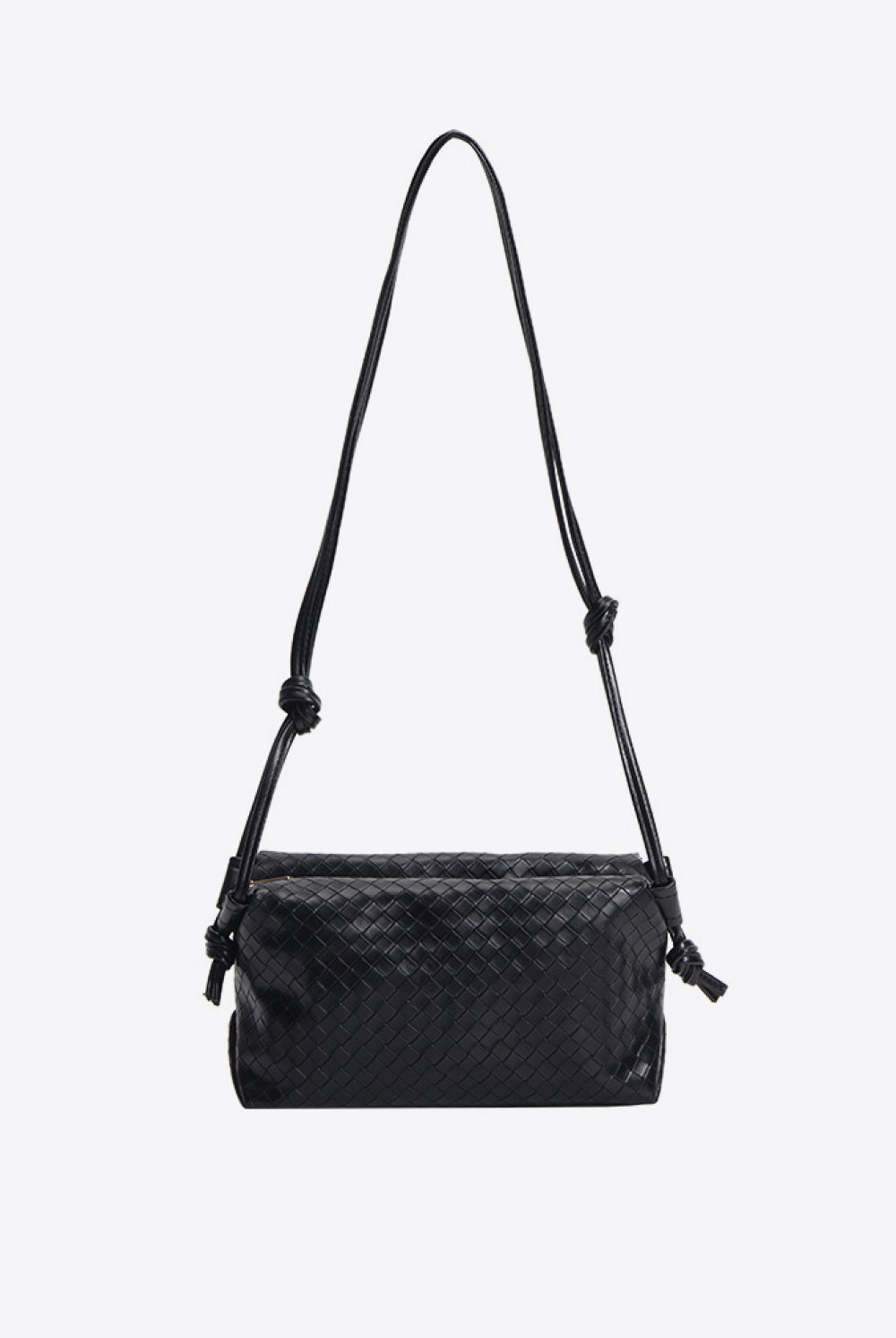 White Smoke PU Leather Knot Detail Shoulder Bag Handbags