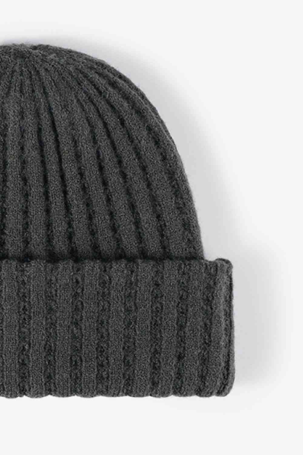 White Smoke Wide Rib Beanie Winter Accessories