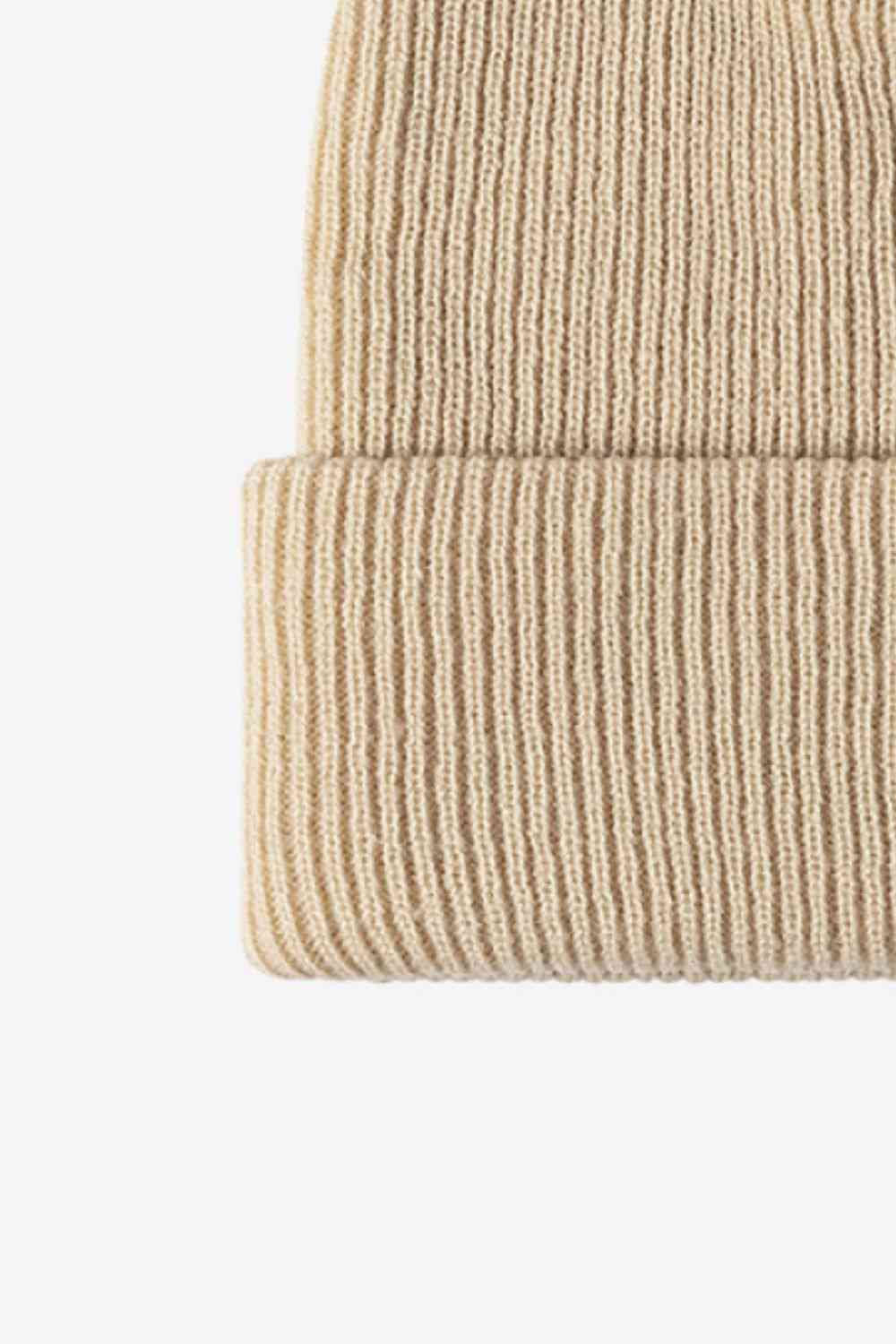 Beige Warm Winter Knit Beanie Winter Accessories