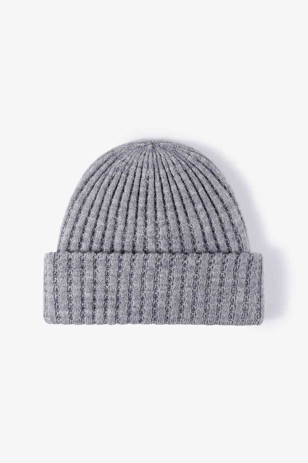 White Smoke Wide Rib Beanie Winter Accessories