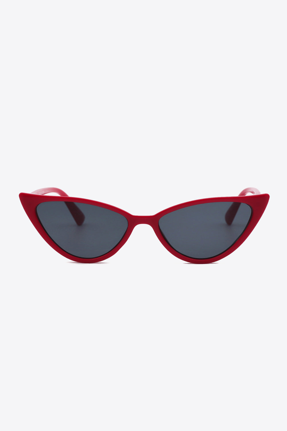 White Smoke Skipped A Beat Polycarbonate Cat-Eye Sunglasses- Red Sunglasses