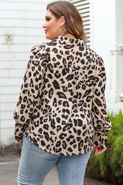 Light Gray Plus Size Printed Long Sleeve Shirt Trends