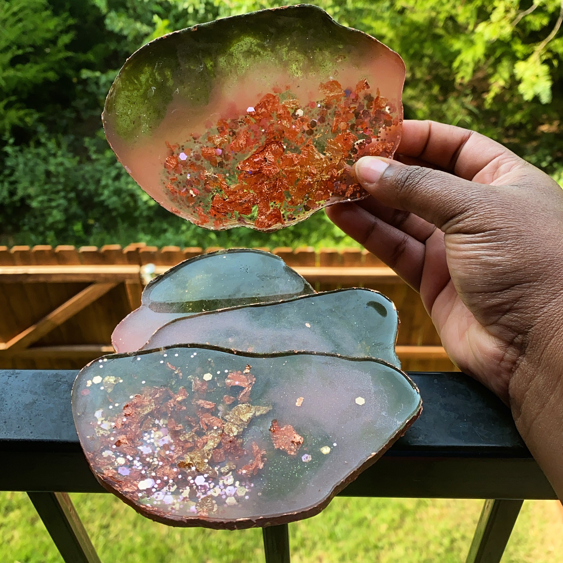 Sienna The Perfect Host Custom Resin Geo Coasters Set of 4 Coasters