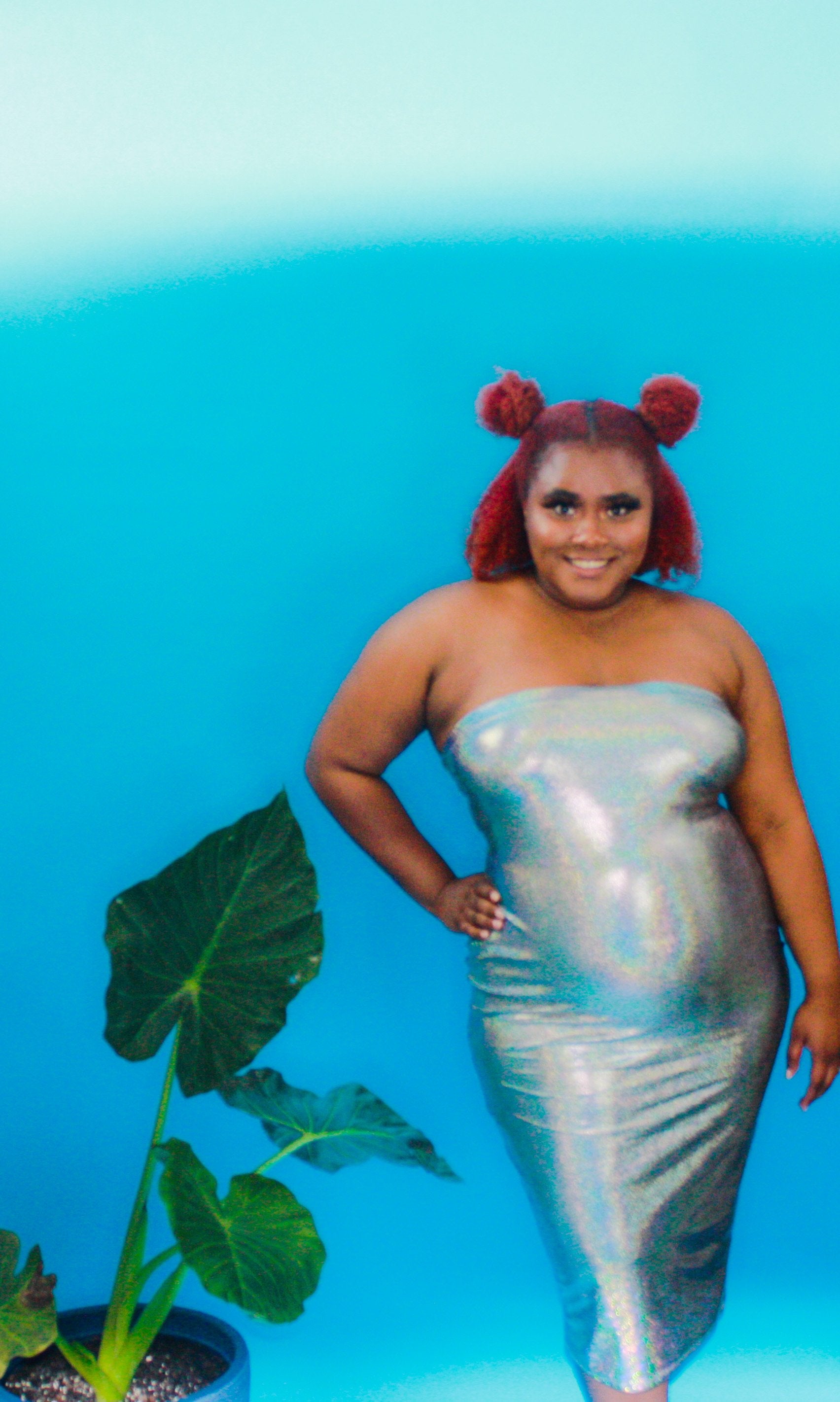 Gabby holographic dress - Ivy Reina