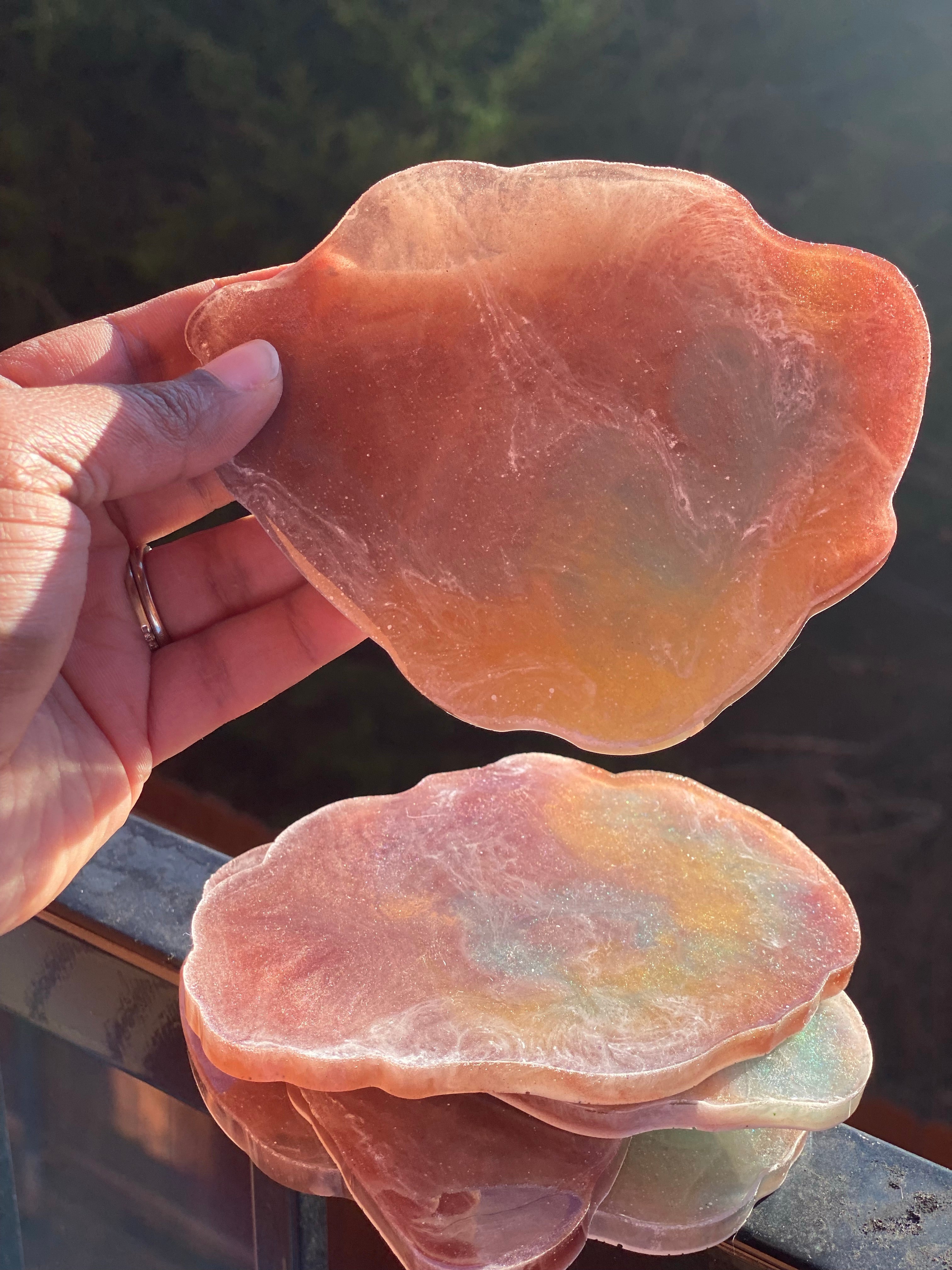 Dim Gray Love coaster set Hobbies & Creative Arts