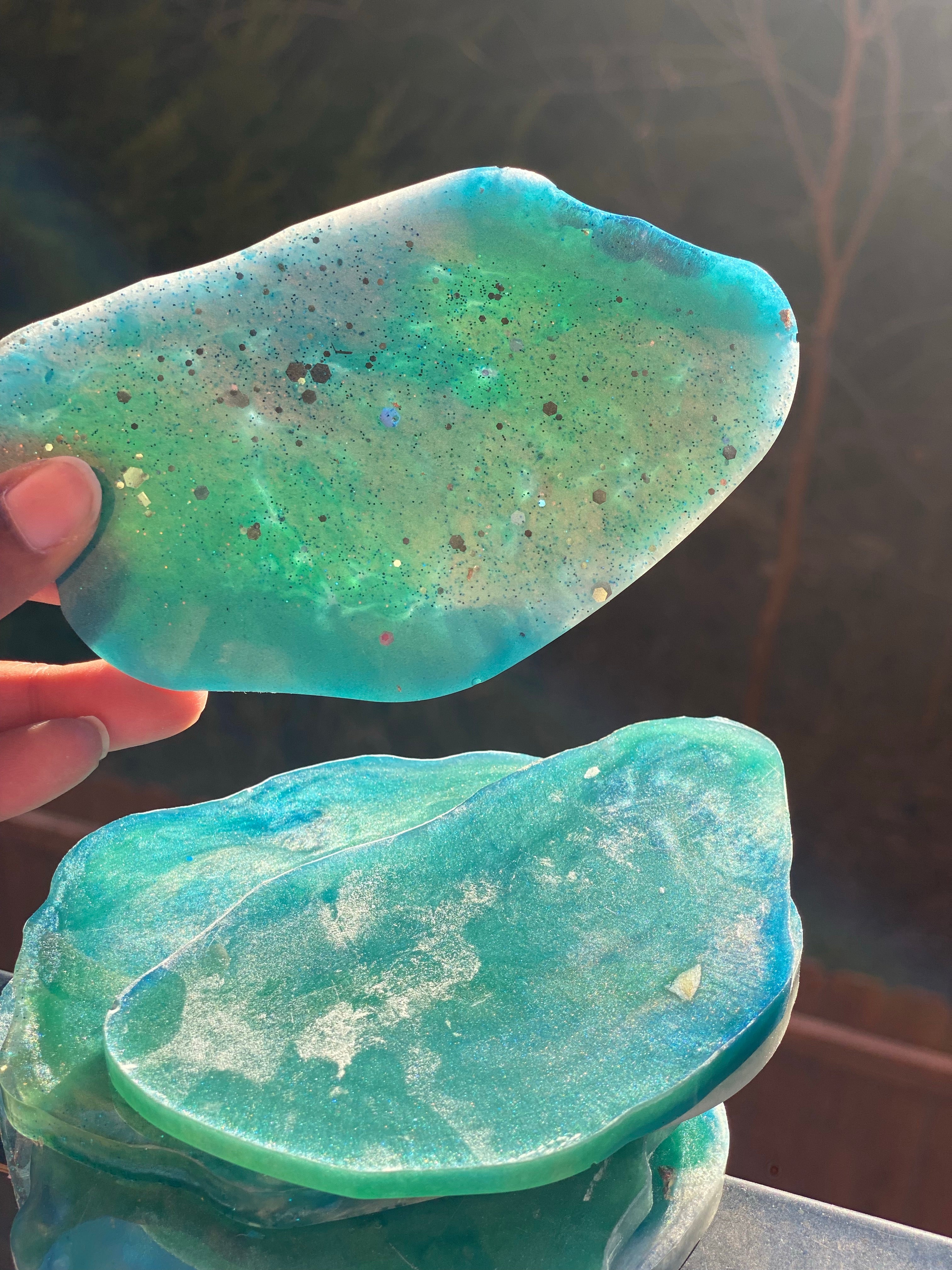 Dark Slate Gray Love coaster set Hobbies & Creative Arts