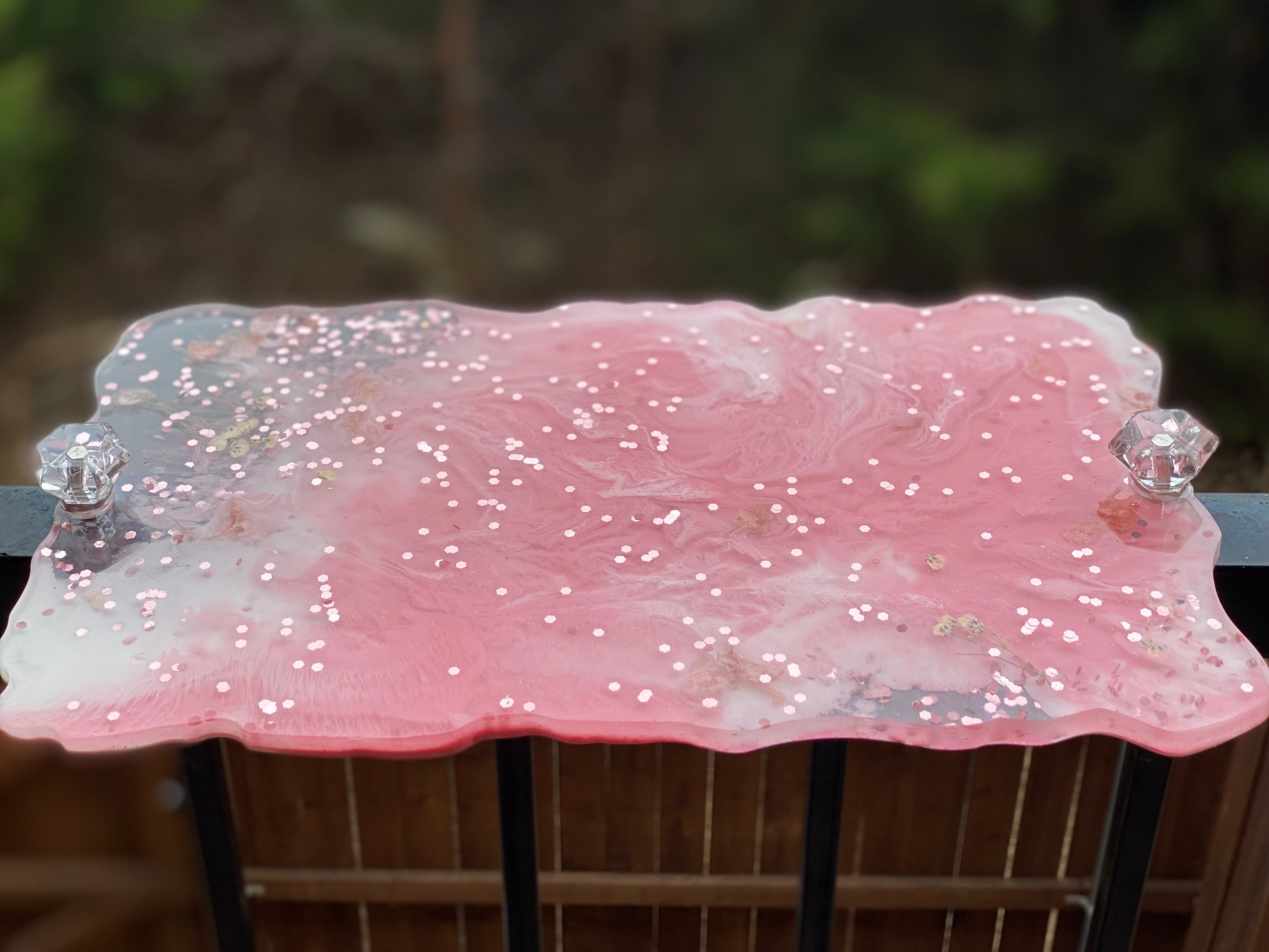 Black Floral Makeup Tray Makeup Organizer