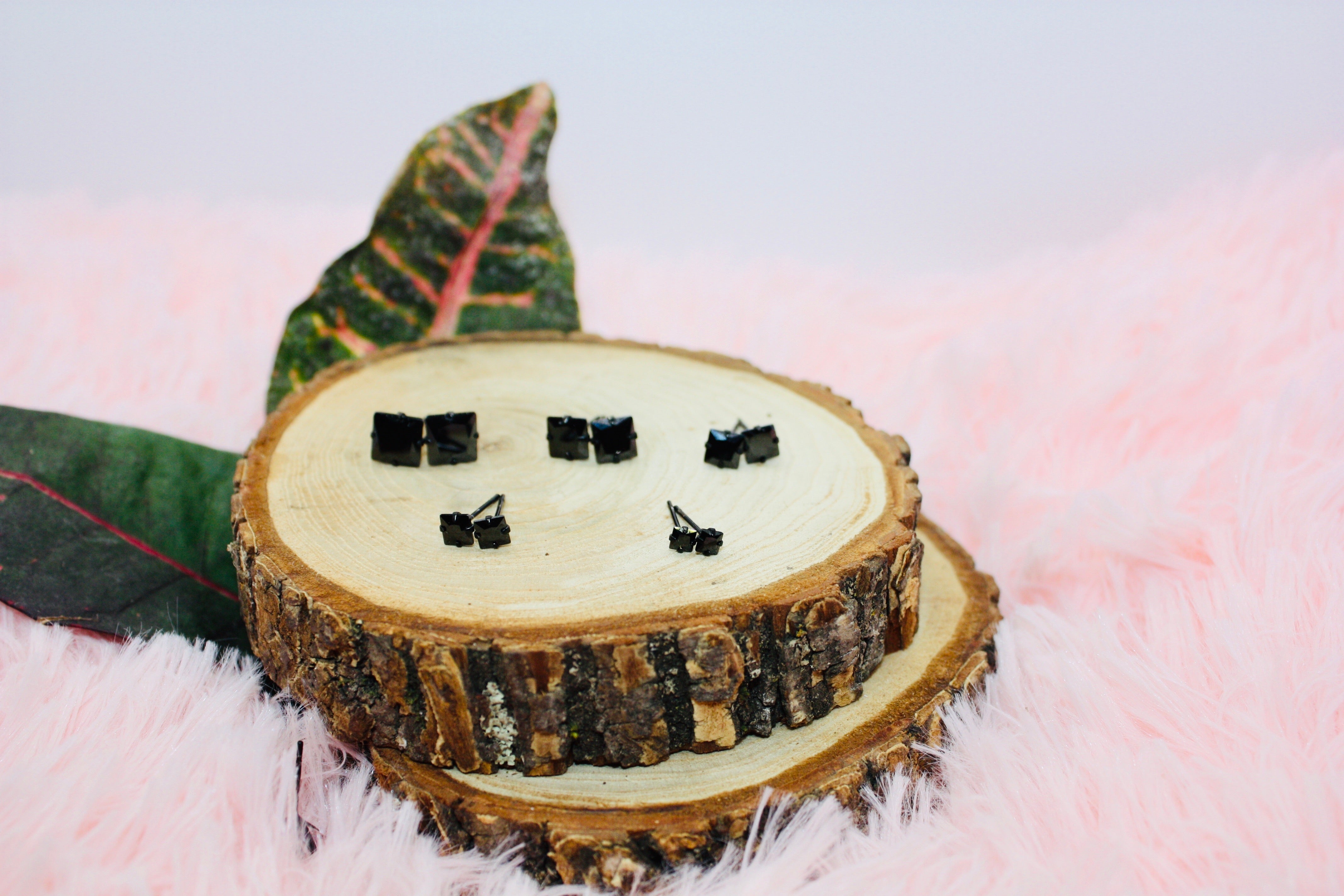 Gray Square CZ Earrings Accessories