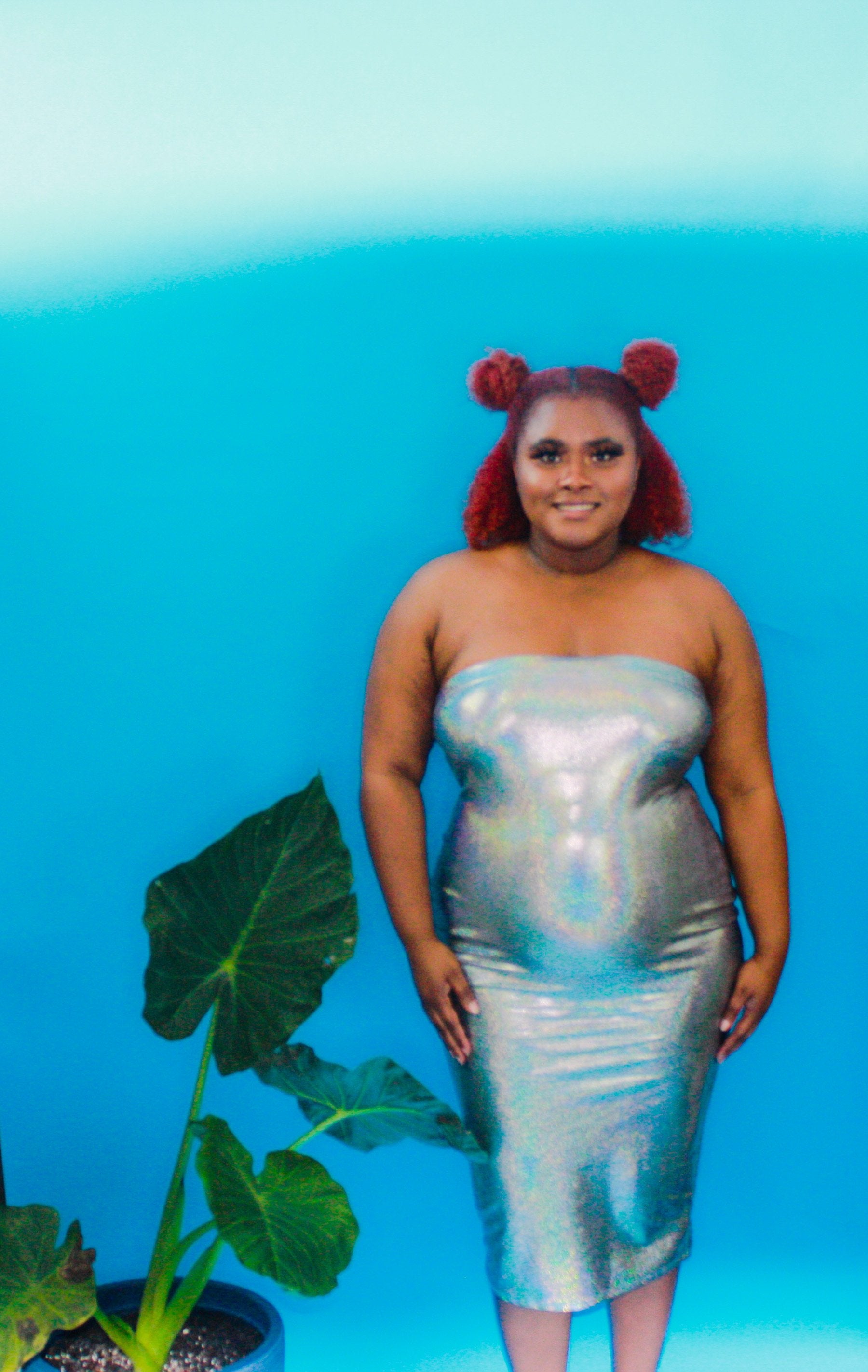 Gabby holographic dress - Ivy Reina