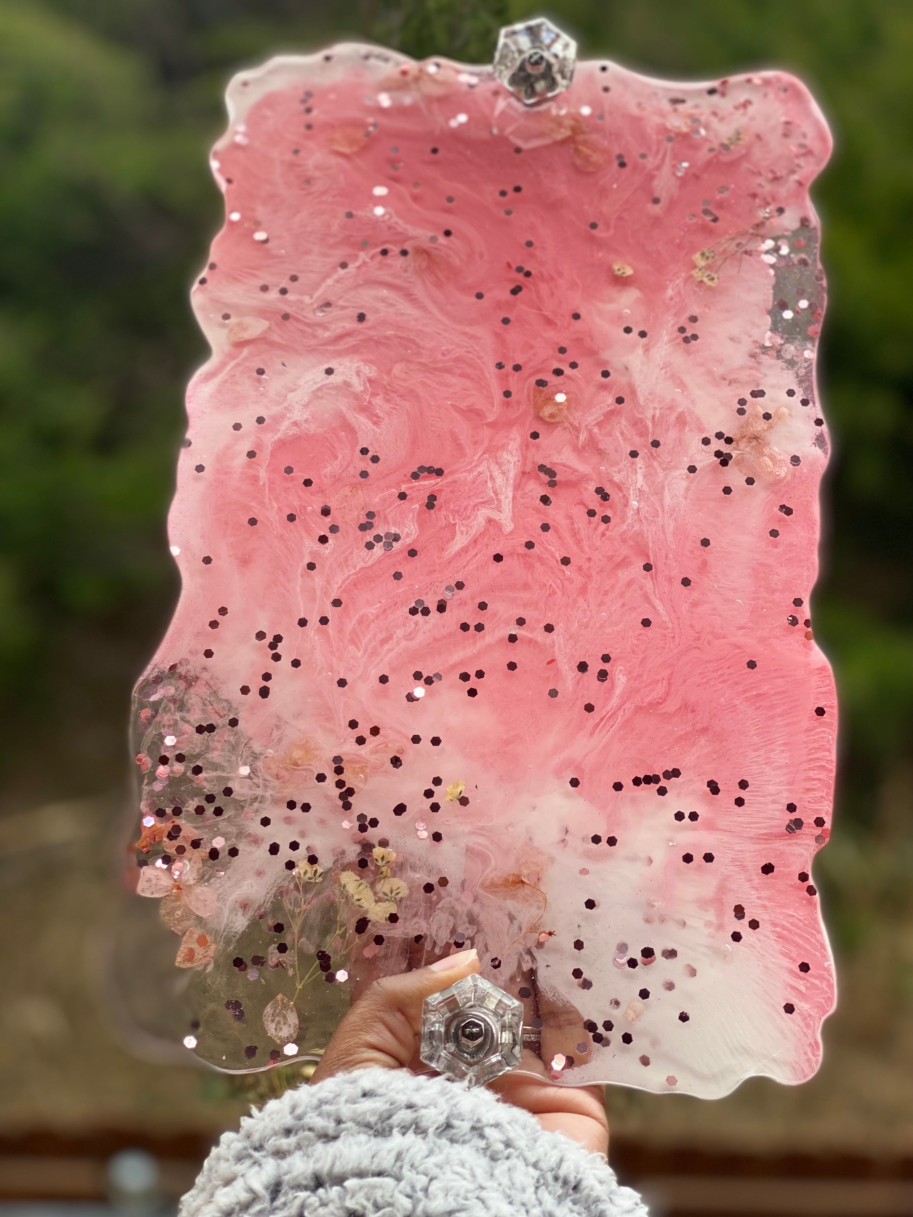 Rosy Brown Floral Makeup Tray Makeup Organizer