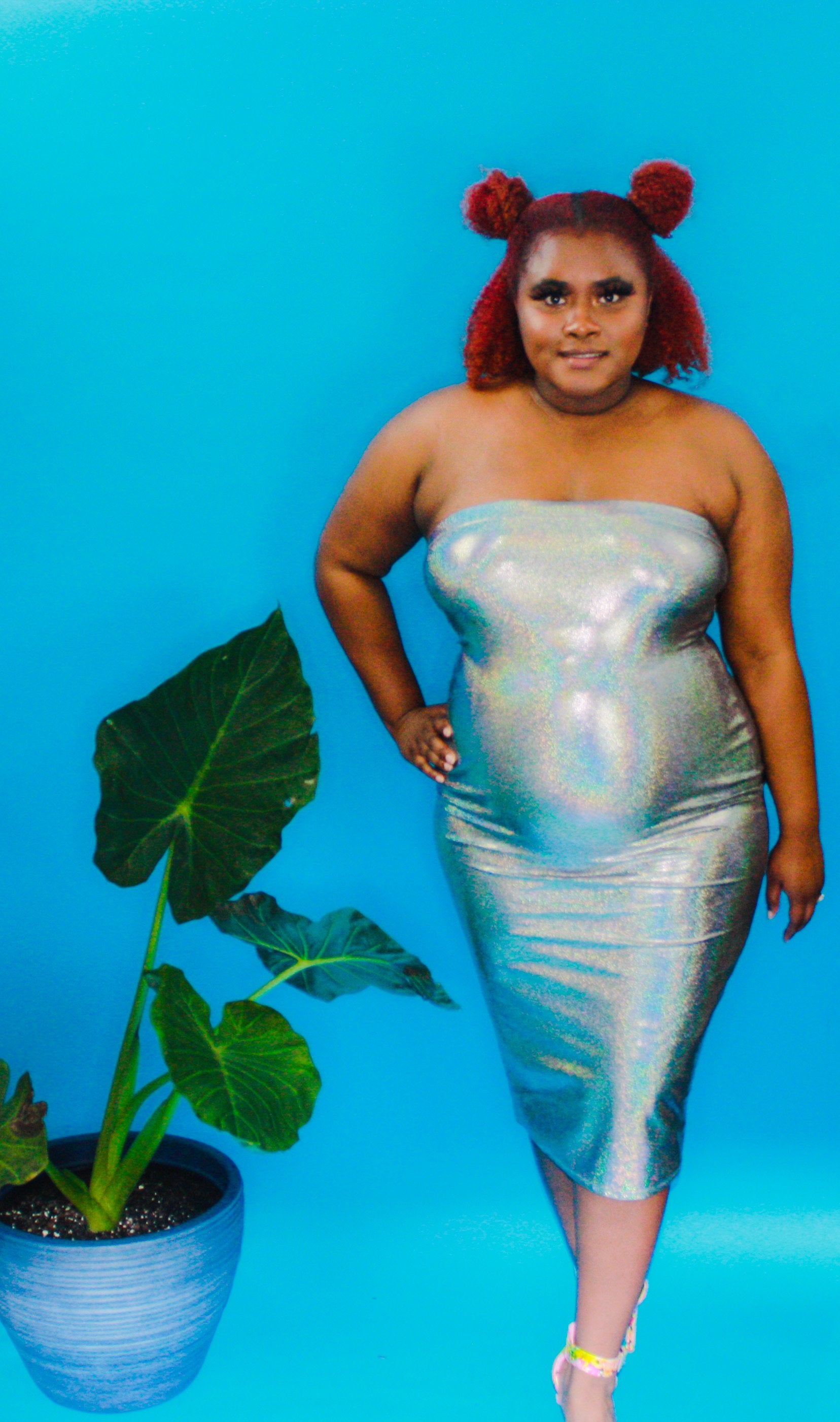 Gabby holographic dress - Ivy Reina
